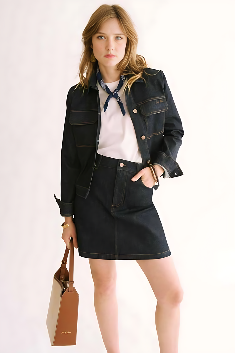 CHAQUETA WESTERN MÓNACO COLOR AZUL MARINO